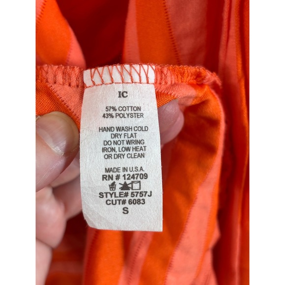 IC by Connie K Cardigan Women S Orange Textured Chevron Tie Open Sleeve - Picture 5 of 9